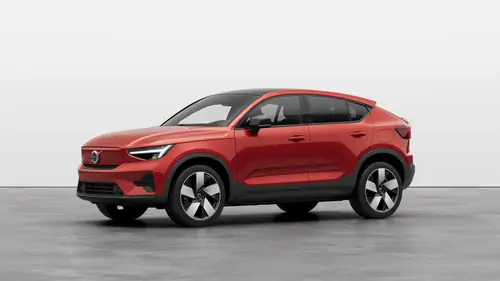 Nouveau Volvo C40 SUV Plus Elektrisch Shift-by-wire single speed transmission, RWD Fusion Red