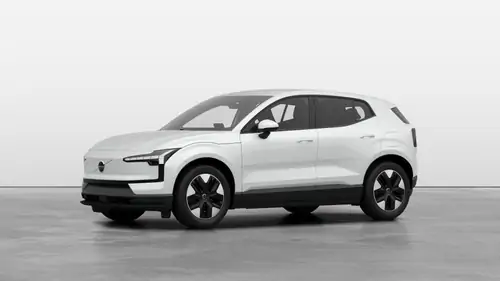 Nouveau Volvo EX30 SUV Core Elektrisch Shift-by-wire single speed transmission, RWD Crystal White Pearl