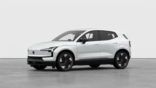 Nieuw Volvo EX30 SUV Plus Elektrisch Shift-by-wire single speed transmission, RWD Crystal White Pearl