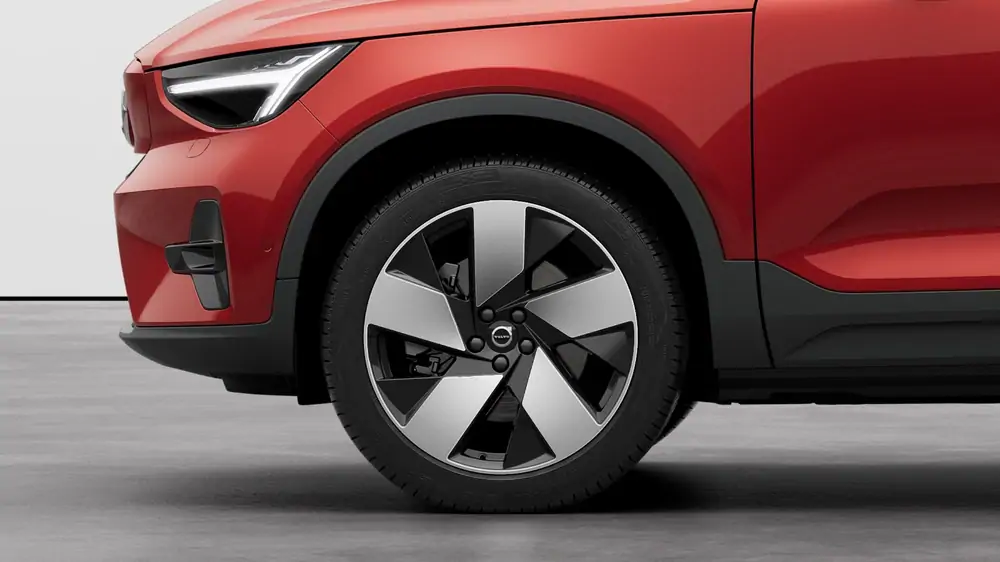 Nouveau Volvo C40 Crossover Ultra Elektrisch Shift-by-wire single speed transmission, RWD Fusion Red 3