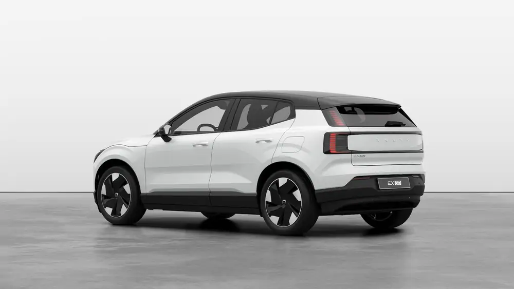 Nouveau Volvo EX30 SUV Plus Elektrische Shift-by-wire single speed transmission, RWD Crystal White Pearl 2