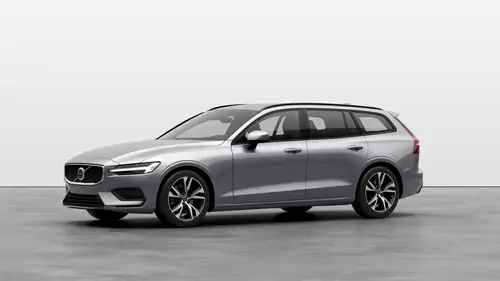 Nouveau Volvo V60 Break Core Mild hybrid 7-speed Dual Clutch transmission Aurora Silver