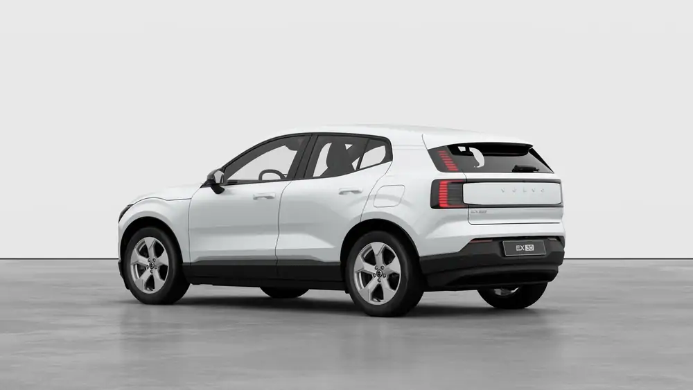 Nouveau Volvo EX30 SUV Essential Elektrisch Shift-by-wire single speed transmission, RWD Crystal White Pearl 2