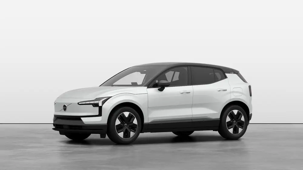 Nouveau Volvo EX30 SUV Plus Elektrisch Shift-by-wire single speed transmission, RWD Crystal White Pearl 1