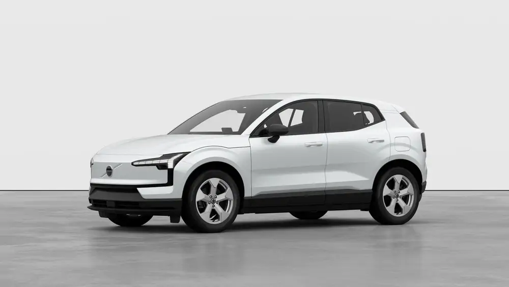 Nouveau Volvo EX30 SUV Essential Elektrisch Shift-by-wire single speed transmission, RWD Crystal White Pearl 1
