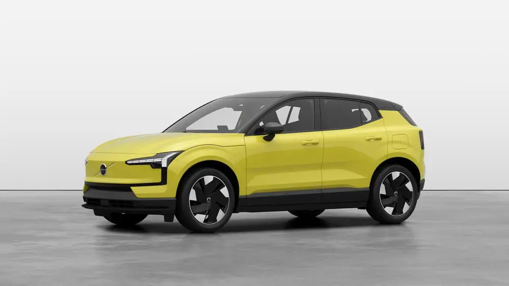 Nieuw Volvo EX30 SUV Plus Elektrisch Shift-by-wire single speed transmission, RWD Moss Yellow 1