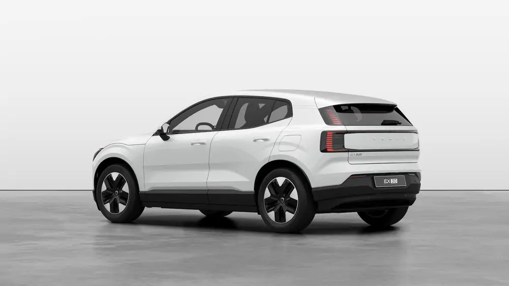 Nieuw Volvo EX30 SUV Core Elektrische Shift-by-wire single speed transmission, RWD Crystal White Pearl 2