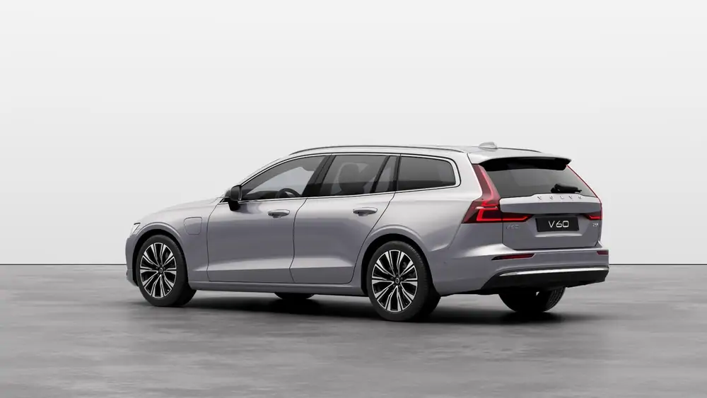 Nouveau Volvo V60 Break Ultimate Hybride rechargeable 4 roues motrices Silver Dawn 2