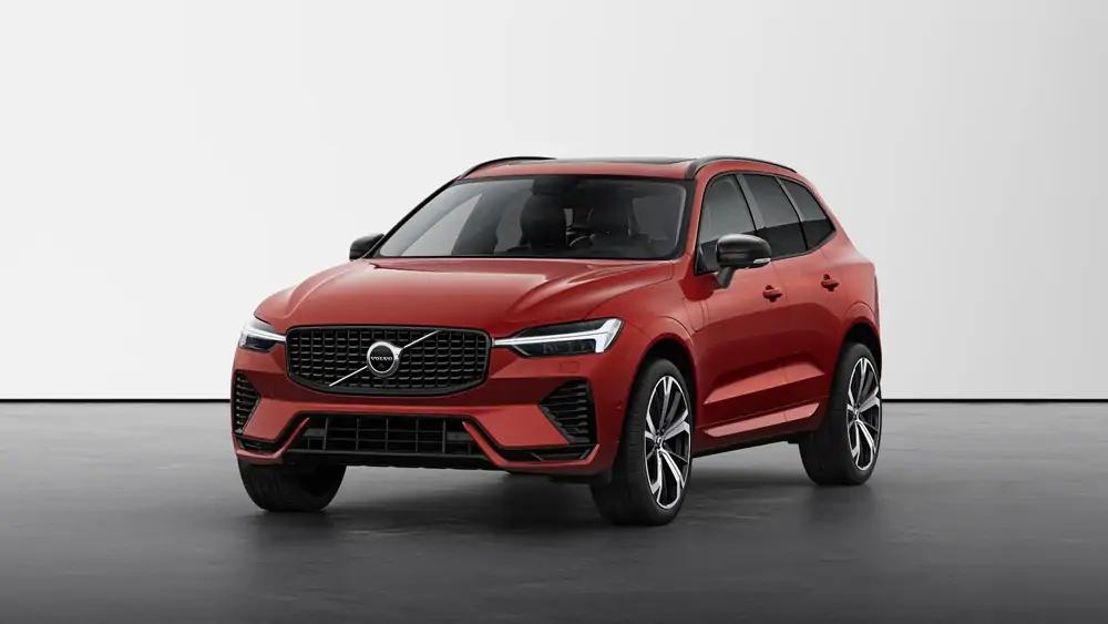 Nouveau Volvo XC60 SUV Ultimate Hybride rechargeable 4 roues motrices Fusion Red 1