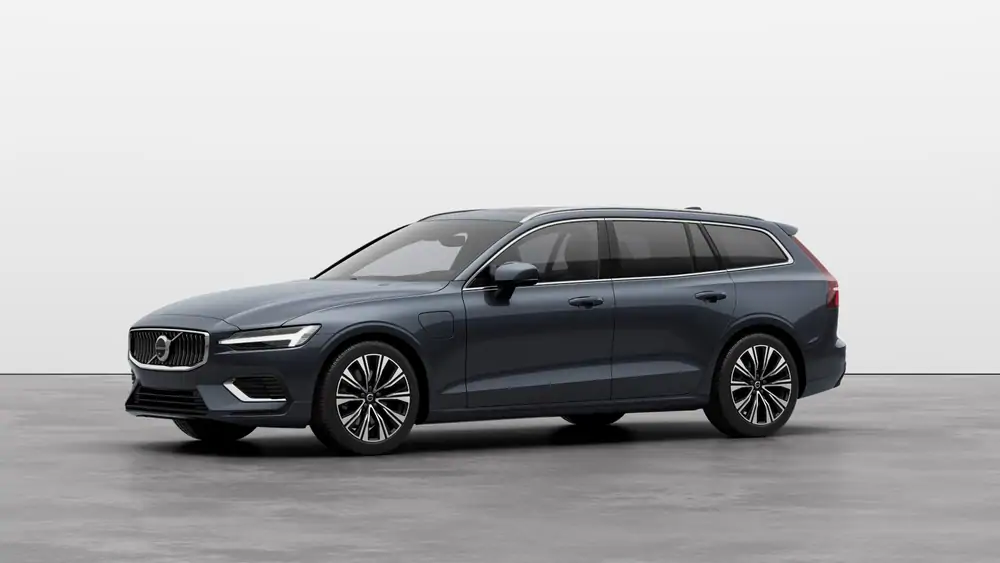 Nouveau Volvo V60 Break Ultimate Hybride rechargeable 4 roues motrices Denim Blue 1