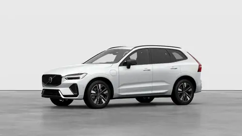 Nouveau Volvo XC60 SUV Plus Hybride rechargeable 4 roues motrices Crystal White Pearl