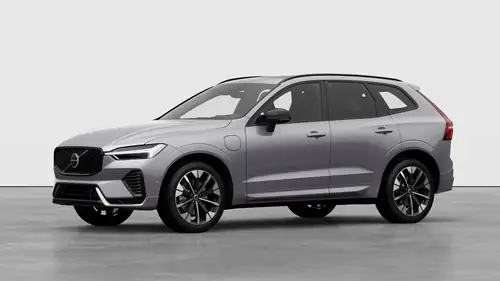 Nouveau Volvo XC60 SUV Ultimate Hybride rechargeable 4 roues motrices Aurora Silver