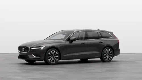 Nouveau Volvo V60 Break Ultimate Hybride rechargeable 4 roues motrices Platinum Grey