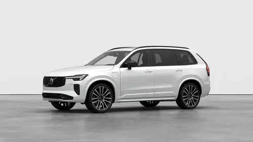 Nouveau Volvo XC90 SUV Ultimate Hybride rechargeable 4 roues motrices Crystal White Pearl