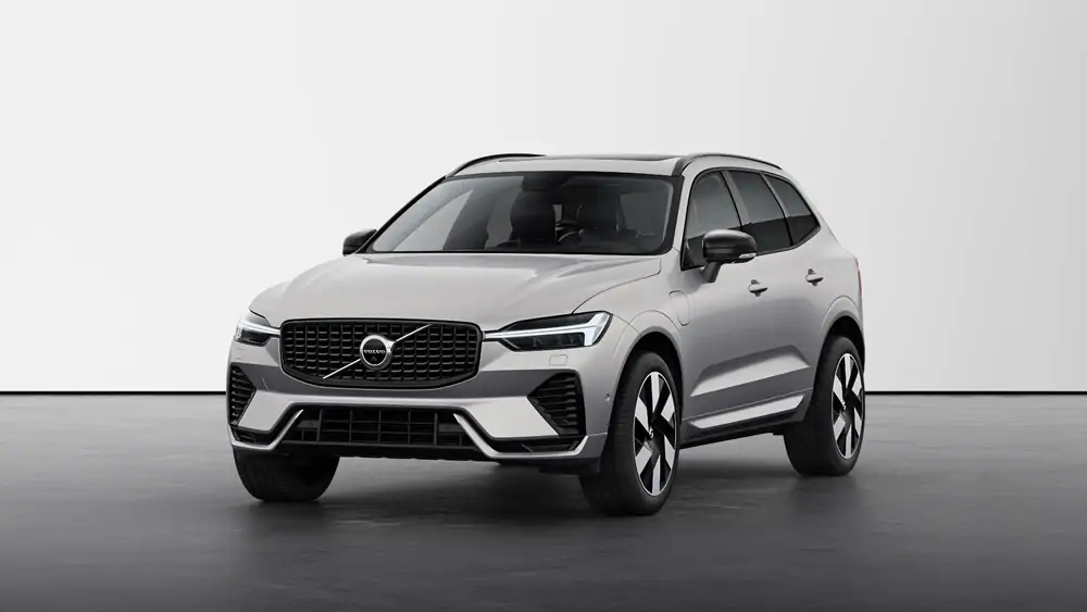 Nouveau Volvo XC60 SUV Ultimate Hybride rechargeable 4 roues motrices Silver Dawn 1