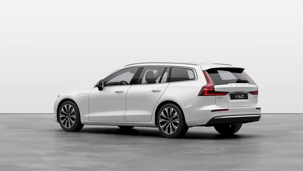 Nouveau Volvo V60 Break Ultimate Hybride rechargeable 4 roues motrices Crystal White Pearl 2