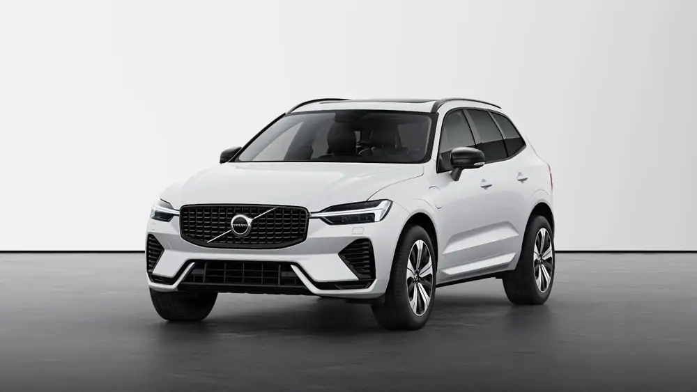 Nouveau Volvo XC60 SUV Plus Hybride rechargeable 4 roues motrices Crystal White Pearl 1