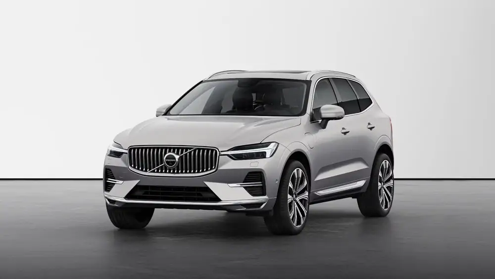 Nouveau Volvo XC60 SUV Ultimate Hybride rechargeable 4 roues motrices Silver Dawn 1