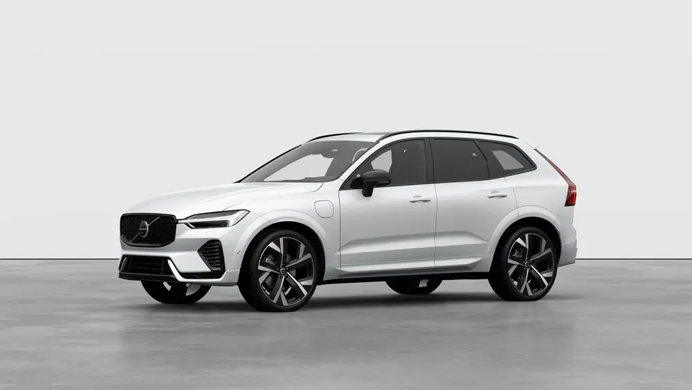 Nouveau Volvo XC60 SUV Ultimate Hybride rechargeable 4 roues motrices Crystal White Pearl 1