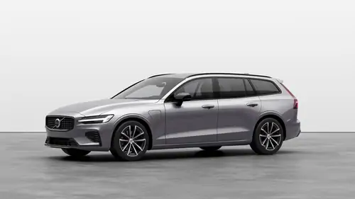 Nouveau volvo V60 Break Plus Hybride rechargeable 4 roues motrices Aurora Silver