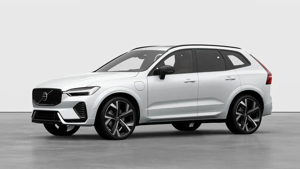 Nouveau Volvo XC60 SUV Ultimate Hybride rechargeable 4 roues motrices Crystal White Pearl 1
