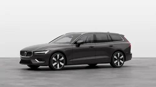 Nouveau Volvo V60 Break Ultimate Hybride rechargeable 4 roues motrices Platinum Grey