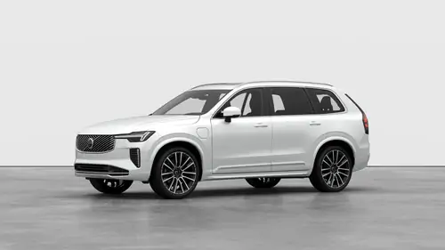 Nouveau Volvo XC90 SUV Ultimate Hybride rechargeable 4 roues motrices Crystal White Pearl