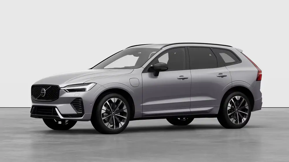 Nouveau Volvo XC60 SUV Ultimate Hybride rechargeable 4 roues motrices Aurora Silver 1
