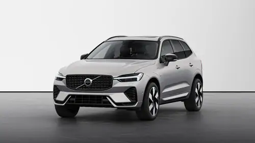 Nouveau Volvo XC60 SUV Ultimate Hybride rechargeable 4 roues motrices Silver Dawn