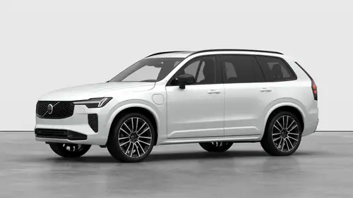 Nouveau Volvo XC90 SUV Ultimate Hybride rechargeable 4 roues motrices Crystal White Pearl