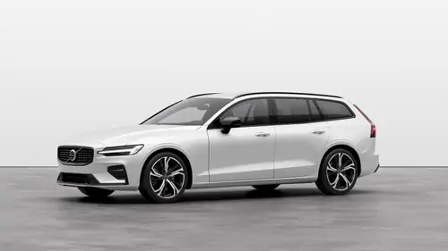 Nouveau Volvo V60 Break Plus Mild Hybrid 2 roues motrices (Traction) Crystal White Pearl
