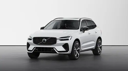 Nouveau Volvo XC60 SUV Plus Hybride rechargeable 4 roues motrices Crystal White Pearl