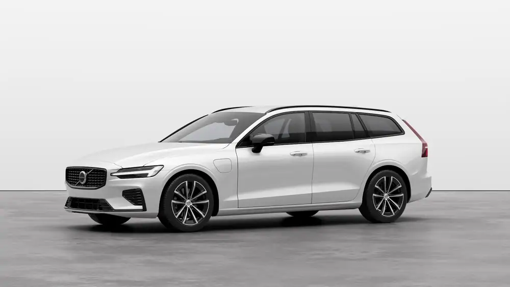 Nouveau Volvo V60 Break Plus Hybride rechargeable 4 roues motrices Crystal White Pearl 1