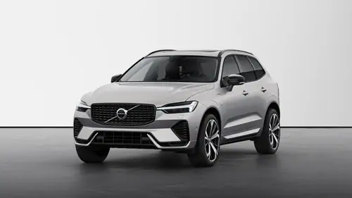 Nouveau Volvo XC60 SUV Ultimate Hybride rechargeable 4 roues motrices Silver Dawn