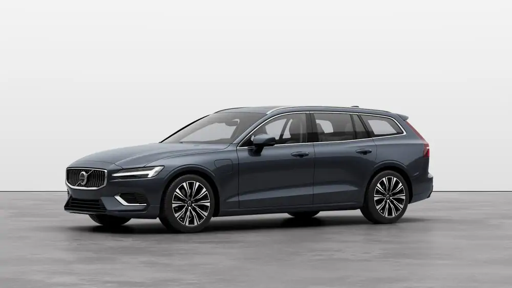 Nouveau Volvo V60 Break Ultimate Hybride rechargeable 4 roues motrices Denim Blue 1