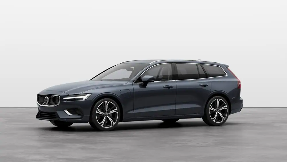Nouveau Volvo V60 Break Ultimate Hybride rechargeable 4 roues motrices Denim Blue 1