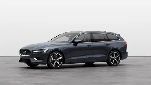 Nouveau Volvo V60 Break Ultimate Hybride rechargeable 4 roues motrices Denim Blue
