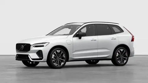 Nouveau Volvo XC60 SUV Ultimate Hybride rechargeable 4 roues motrices Crystal White Pearl