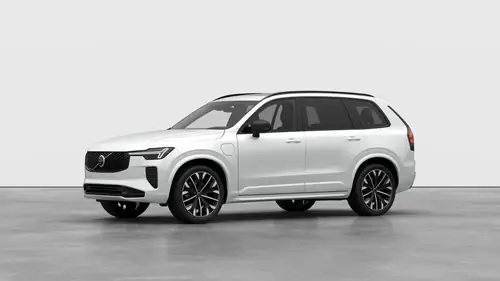 Nouveau Volvo XC90 SUV Ultimate Hybride rechargeable 4 roues motrices Crystal White Pearl