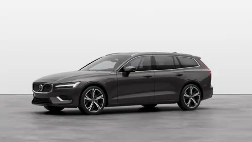 Nouveau Volvo V60 Break Ultimate Hybride rechargeable 4 roues motrices Platinum Grey