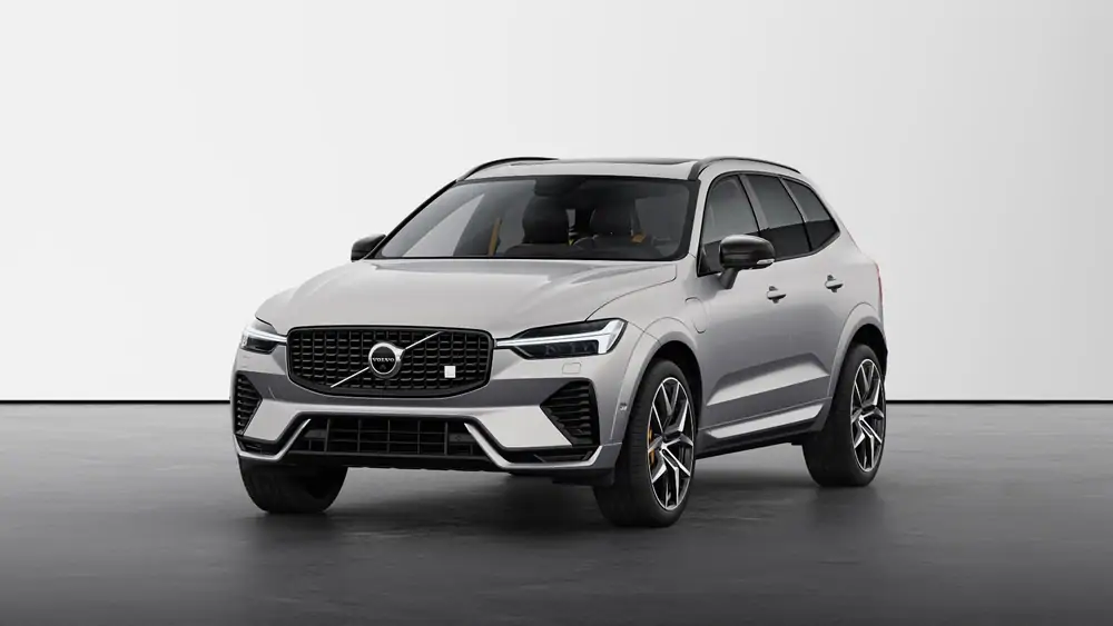 Nouveau Volvo XC60 SUV Polestar Engineered Hybride rechargeable 4 roues motrices Silver Dawn 1