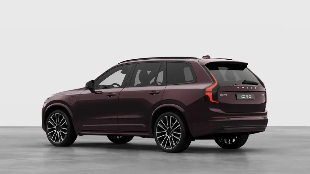 Nouveau Volvo XC90 SUV Ultimate Hybride rechargeable 4 roues motrices Mulberry Red 2