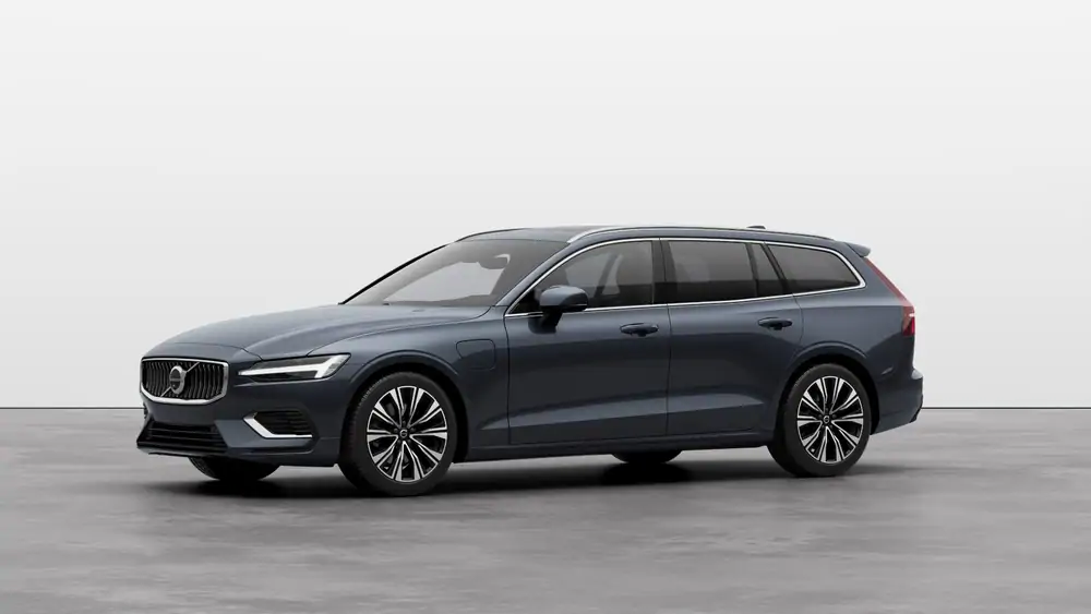 Nouveau Volvo V60 Break Ultimate Hybride rechargeable 4 roues motrices Denim Blue 1