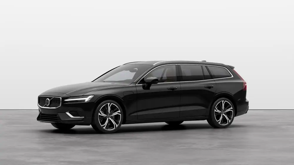 Nouveau Volvo V60 Break Ultimate Hybride rechargeable 4 roues motrices Onyx Black 1