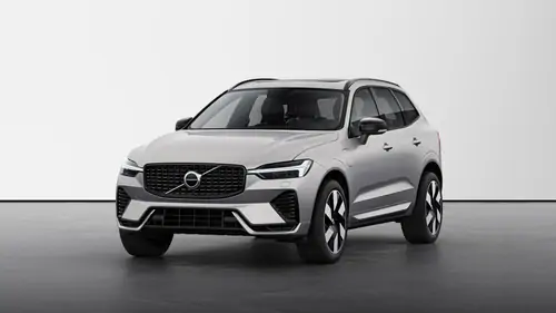 Nouveau Volvo XC60 SUV Ultimate Hybride rechargeable 4 roues motrices Silver Dawn