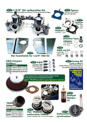 MGA 1955-1962 - Intake manifolds SU carburettor & parts 1