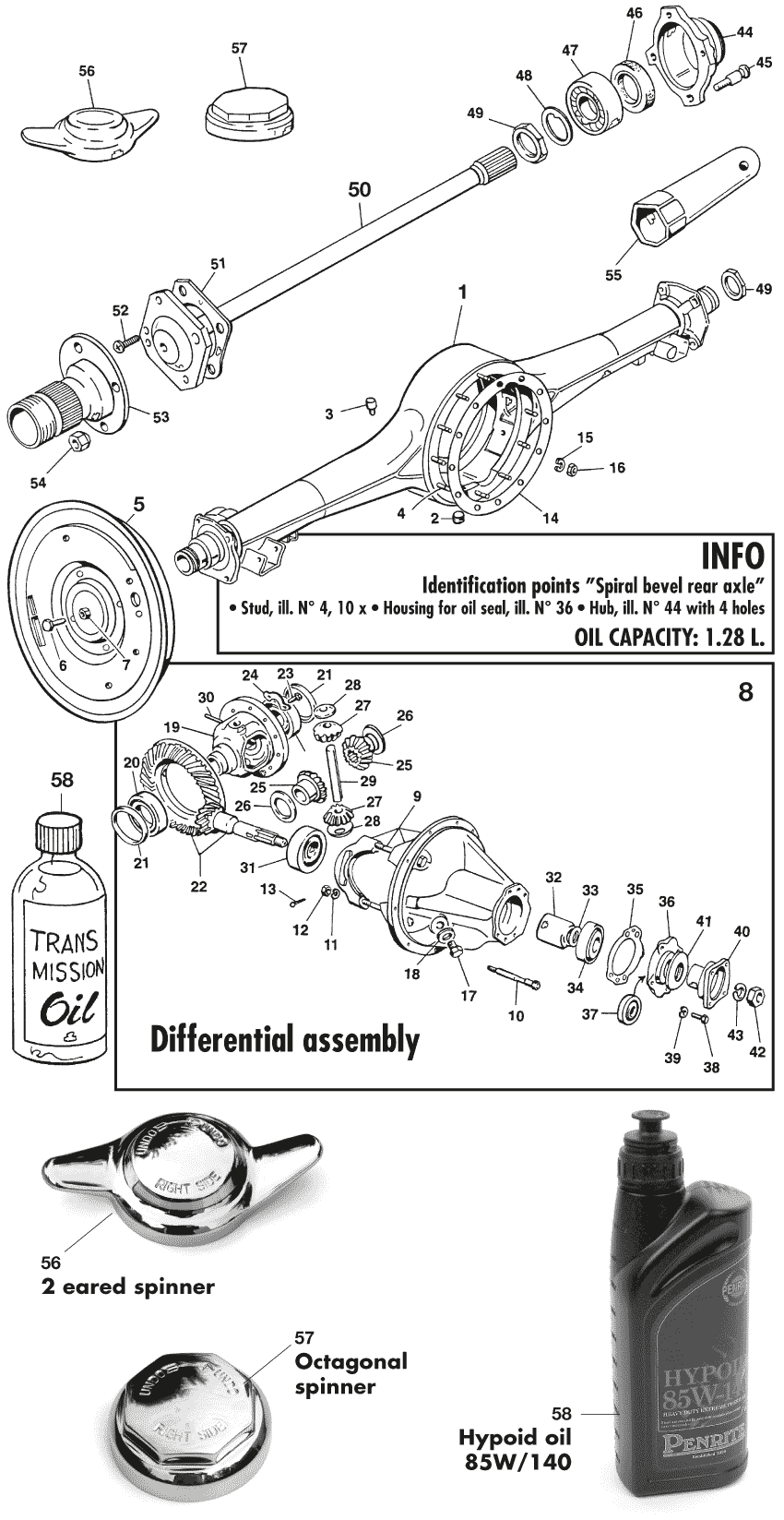 BN1 rear axle - Differential & rear axle - Gearbox, clutch & axle ...