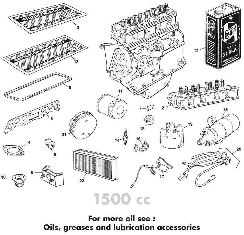 Most important parts 1500 - Most important parts - Engine - MG Midget ...