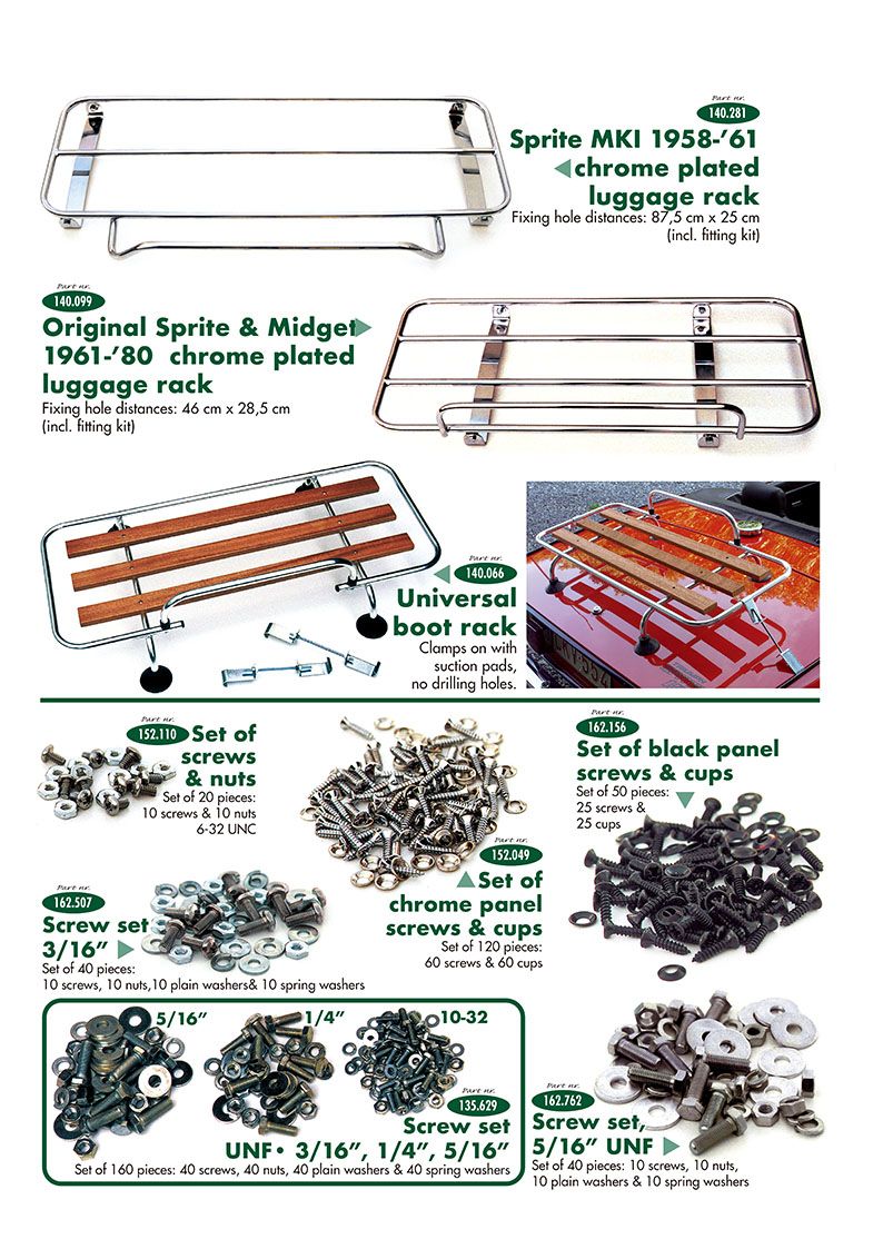Luggage racks & screw kits - Luggage racks - Accesories & tuning ...