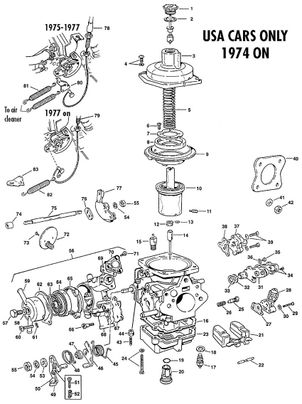 MGB 1962-1980 - Carburettors & Parts Weber 45DCOE 6